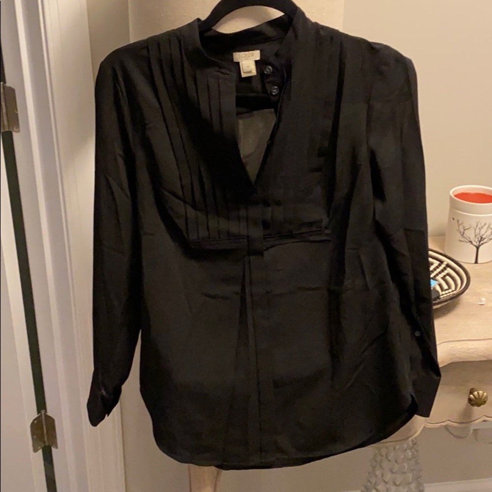 JCrew Classic Black Blouse